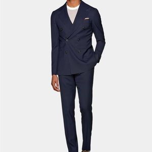 SuitSupply Havana Double Breasted Navy Slim fit Suit 40R Jacket. 33/30 Trouser